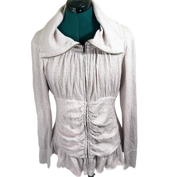 ANTHRO Eloise Zip Corset Style Cardi/Jacket Size L - Picture 4 of 8